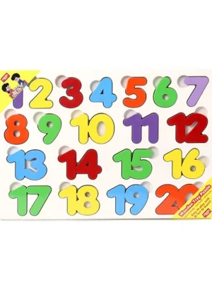 Numbers With Thumbcuts Multicolour 20 Pieces