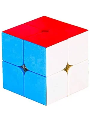 2x2 High Speed Sticker Less Magic Cube for Stress Relief (Color May Vary)
