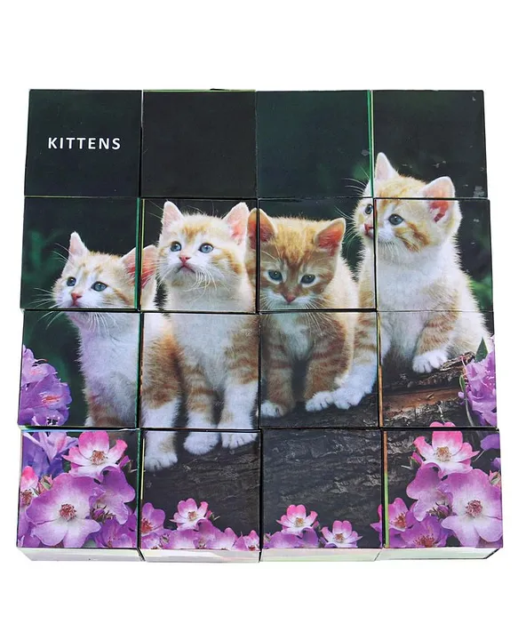 Pet Animals Block Puzzle Multicolour 16 Pieces