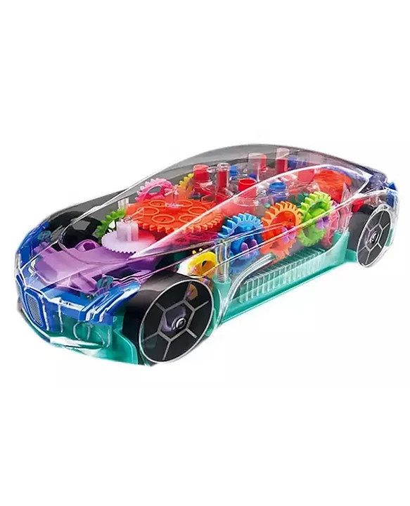 YAMAMA 360 Degrees Rotating Transparent Concept Racing Car With Music & 3D Flashing Lights Multicolor