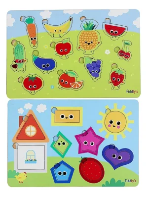Wooden Jigsaw Puzzles Pack of 2 20 Pieces