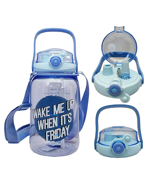 Large Capacity Sports 1500 ML for Gym Sports Water Bottle Leak Proof with Sipper & Handle (Blue Color)
