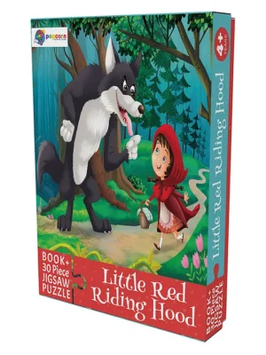 Popcorn Little Red Ridding Hood Jigsaw Puzzle & Story Book Muilticolor 30 Pieces