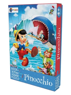 Popcorn Pinocchio Jigsaw Puzzle & Story Book Multicolor 30 Pieces