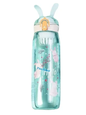 Cartoon Design Sipper Water Bottle Sea Green 600 ML