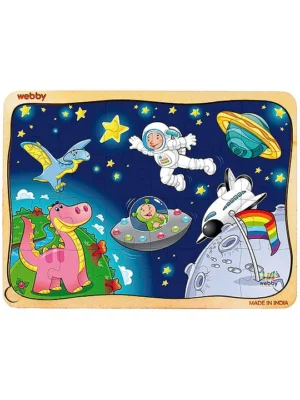 Space and more Wooden Jigsaw Puzzle 24 Pieces Multicolor
