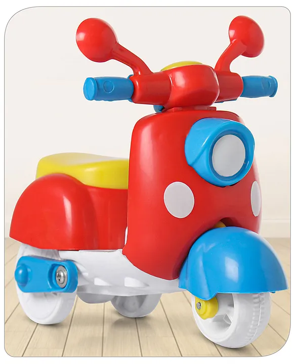 Babyhug Mini Scooter Toy Red Friction Powered Push & Go Scooter with Moving Handle Enhances Motor Skills & Coordination Ideal Gift for 3+ Years ChildSafe BIS Certified