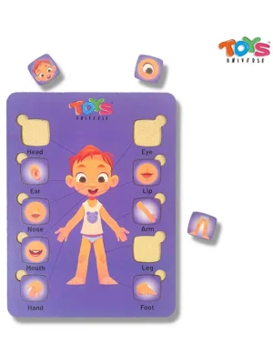 Wooden Body parts Puzzle Games Multicolor