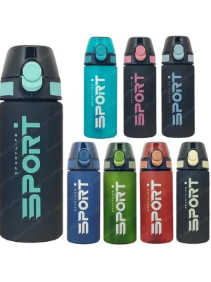 Stylish Water Bottle With Straw 500 ml Pack of 1 Random Color