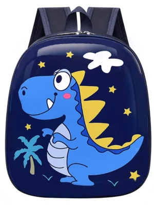SYGA Children's School Bag Cartoon Backpack Dino Print Navy Blue 2 to 4 Years Kids