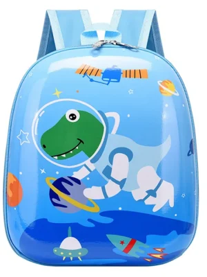 SYGA Children's School Bag Cartoon Backpack Sky Blue Dinosaur 2 to 4 Years Kids