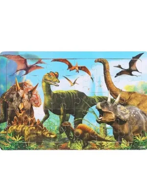 Dinasour Theme Jigsaw Puzzle Multicolor 30 Pieces