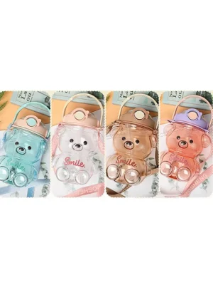 Bear Straw Water Bottle (Color and Design May Vary)