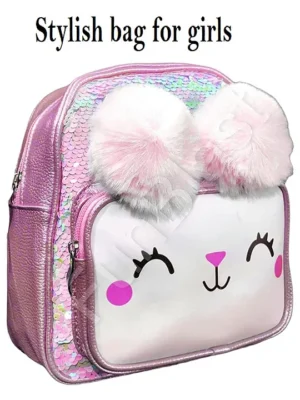 FunBlast Cartoon Theme Sequin Bag Pink