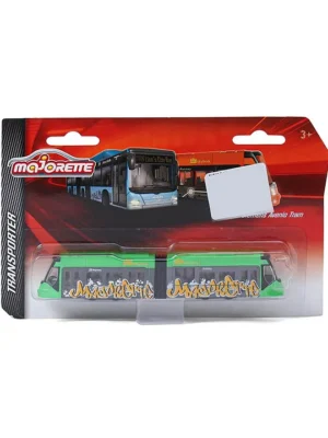 Majorette Transporter Die Cast Free Wheel Model Toy Tram Green