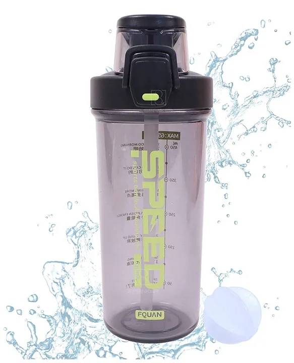 Spanker Tritan BPA Free Spill Proof Fitness Gym & Work Water Bottle Lid 650 ml (Colour May Vary)