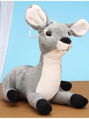 Deer Soft Toy Grey (Color May Vary) Height 17 cm