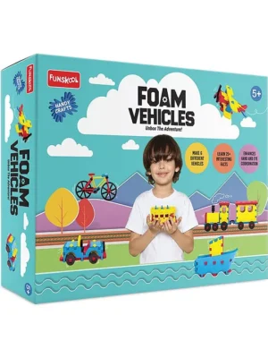Handycrafts Funskool Foam Vehicles DIY Kit Multicolour