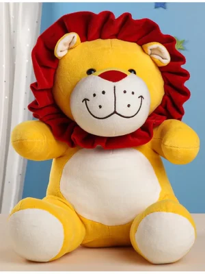 Playtoons The King of The Jungle Lion Soft Toy Yellow Height 37 cm