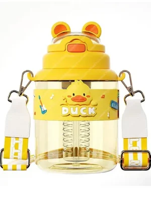 Cute Duck Water Bottle with Sipper 1100 ml