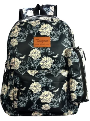 Tinytot 20 Litre Lightweight Waterproof Backpack Bags for Women 17 Inch College Bag for Girls with Pencil Pouch Medium School Bag for Girls 8+ Years Office & Picnic Bag