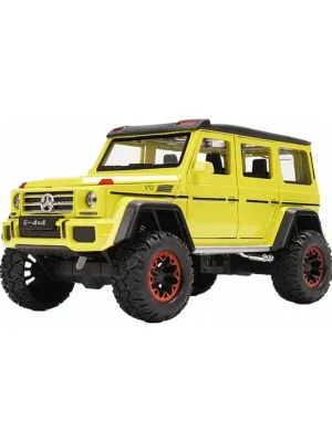 PLUSPOINT Diecast Toy Car Scale Model Pull Back Vehicles Alloy Simulation Supercar with Lights and Sound Also for Car Dashboard G500 Yellow