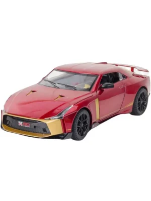 PLUSPOINT Diecast Pullback Toy Car 1:24 Scale Model with Lights & Sound Red
