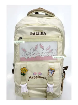 YAMAMA Spacious Design High Quality Durable Fabric Casual Multipurpose Backpack for School Brown Height 18 Inches