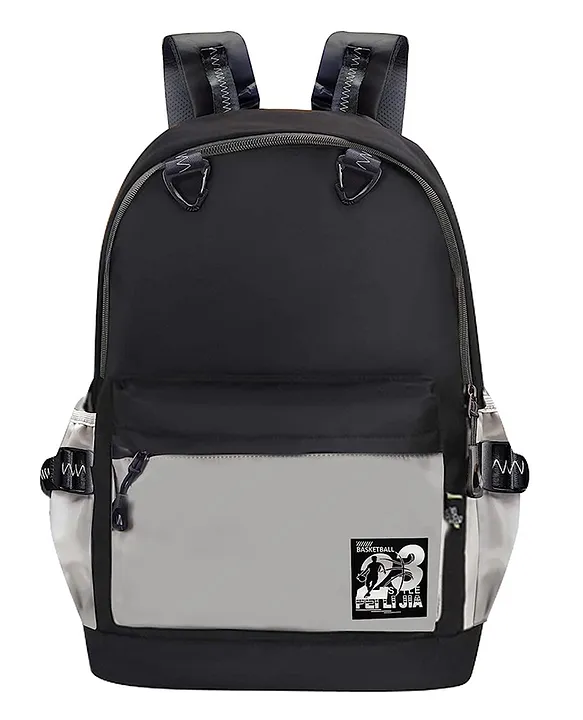 FunBlast Casual Backpack for Boys & Girls Black & Grey Height 18 Inch