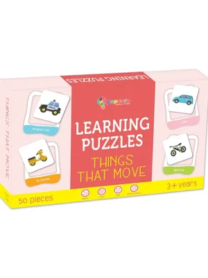 Popcorn Games & Puzzles Learning Puzzles Things That Move for Kids Improves Focus Memory Logic & Fine Motor Skills 50 Pieces