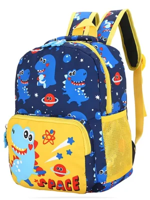 Bembika Kindergarten Cute Cartoon Kids School Bag Space Blue 11.8 Inches