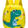 Bembika Kindergarten Cute Cartoon Kids School Bag Dino Yellow 3D 11.4 Inches