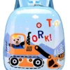 Bembika Kindergarten Cute Cartoon Kids School Bag for Boys and Girls (Forklift Print 3D)