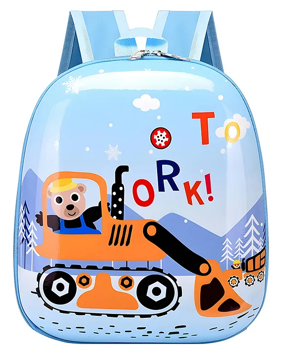Bembika Kindergarten Cute Cartoon Kids School Bag for Boys and Girls (Forklift Print 3D)
