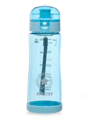 Water Bottle with Flip Open Cap Blue 520 ml