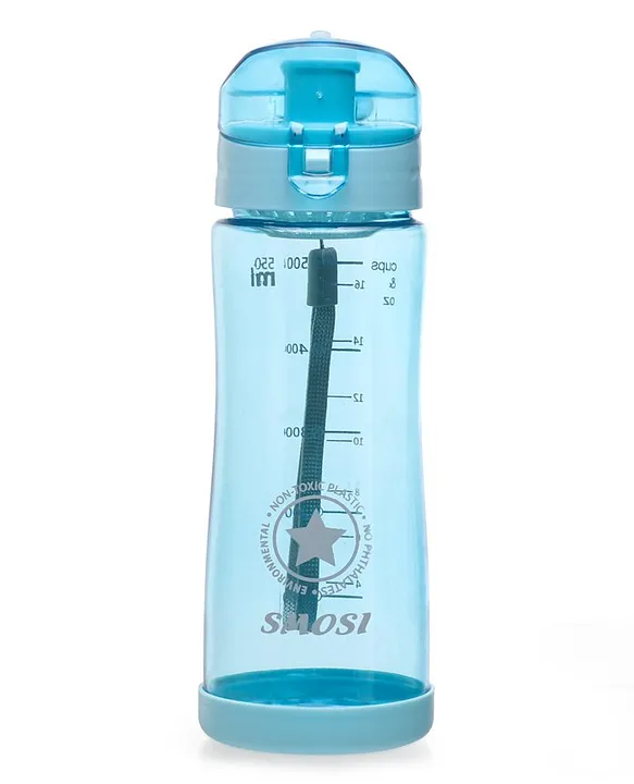 Water Bottle with Flip Open Cap Blue 520 ml