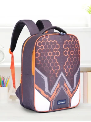 Pine Kids Honey Comb School Backpack2 Main CompartmentsWater ResistantLong lasting and Durable Zippers Comfortable back cushioning For School Travel and OutdoorsBlack 16inches