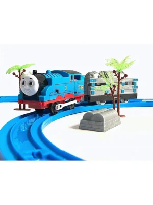 ADKD Thomas Toy Train Track Set with Sound and Flashing Lights Multicolor
