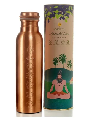 7 Chakra Plain Copper Water Bottle 1000 ml