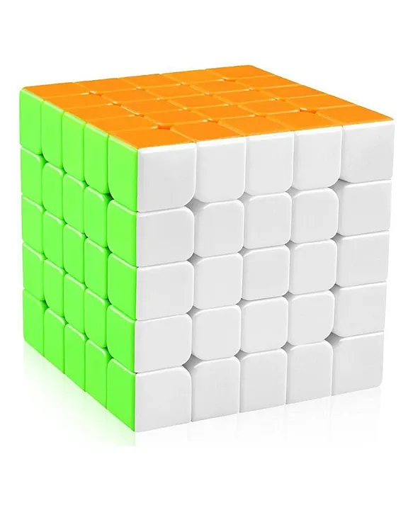 Sanjary 5x5 Smooth Magic Stickerless Rubik Cube (Color & Design May Vary)