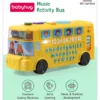Babyhug Premium Musical Activity Yellow School Bus for KidsVehicle Toy with Alphabets NumbersLight & Music Interactive Early Learning Toy Best Birthday Gift BIS Certified