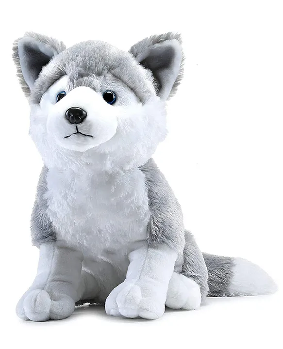 Plush Husky Dog Stuffed Animal Puppy Soft Toy Adorable Gifts 35 CM Color May Vary
