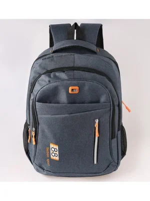 Fab N Funky Backpack with Padded Straps Dark Blue 17.7 Inches