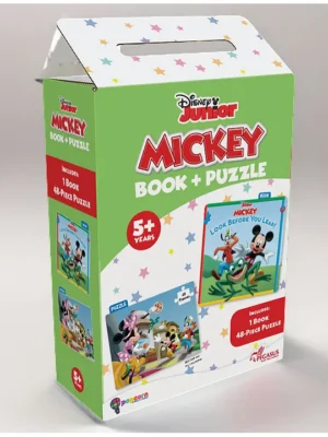 Popcorn Games Disney Junior Mickey Book & Puzzles for Kids 5 Years and Above Look Before You Leap 1 Book & 48 Piece Puzzles