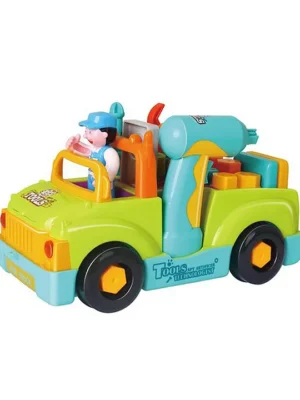 NEGOCIO Fun Building Multifunctional Take Apart Toy Tool Truck with Electric Drill and Tools for Kids Colour May Vary