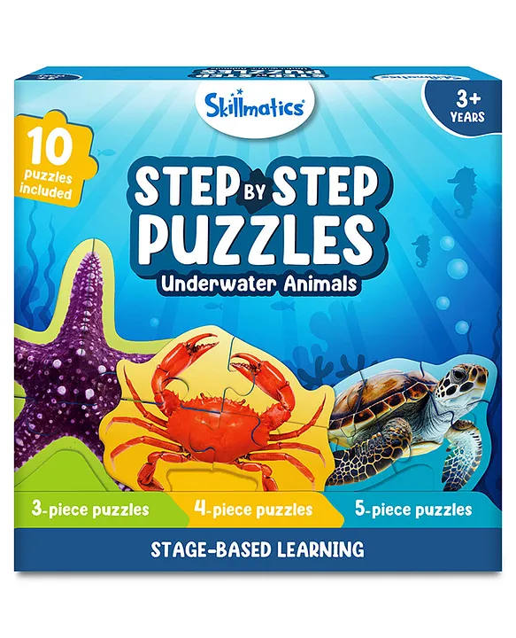 Step by Step Puzzle 41 Piece Underwater Animal Jigsaw and Toddler Puzzles for Stage Based Learning Educational Montessori Toy Boy and Girl Gifts