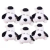 Pack of 6 Soft Toy for Kids Boy Girl Baby Soft Feather Cotton Fabric Sleeping Dog Off White BlackReturn Gift Set