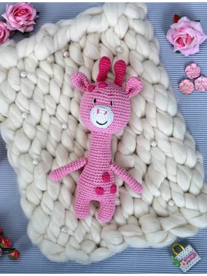 Crochet Giraffe Soft Toys Pink