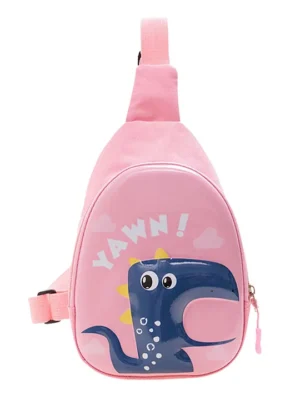 Bembika Shoulder Bag for Kids Small Bags for Girls & Boys Stylish Daypack Cross Body Sling Bag Baby Pink