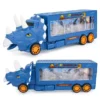 Fiddlerz Dinosaur Truck Toys for Kids Screen Show Dino World Toy Truck with 360 Degree Rotation Light and Sound Vehicle Toy Blue